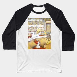High Resolution Seurat - The Circus - Digitally Remastered Baseball T-Shirt